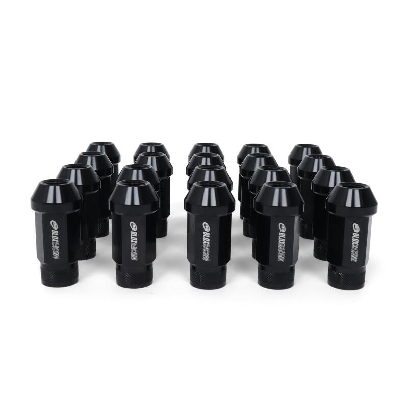BLOX Racing Street Series Forged Lug Nuts - Black - 12x1.25 - Set of 16 (BXAC-00106-SSBK)