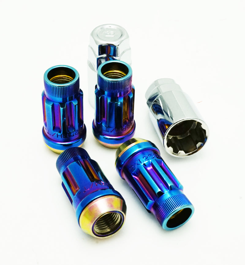 Muteki SR45R Lock Set 12x1.25 45mm - Burned Blue Neon (34937UN)