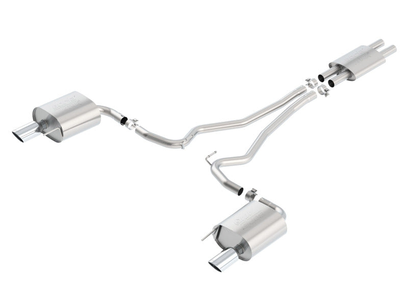 Borla ATAK Cat-Back 2015 Ford Mustang 3.7L V6 MT/AT 2.25in Pipe 4in Single Round Rolled Tips