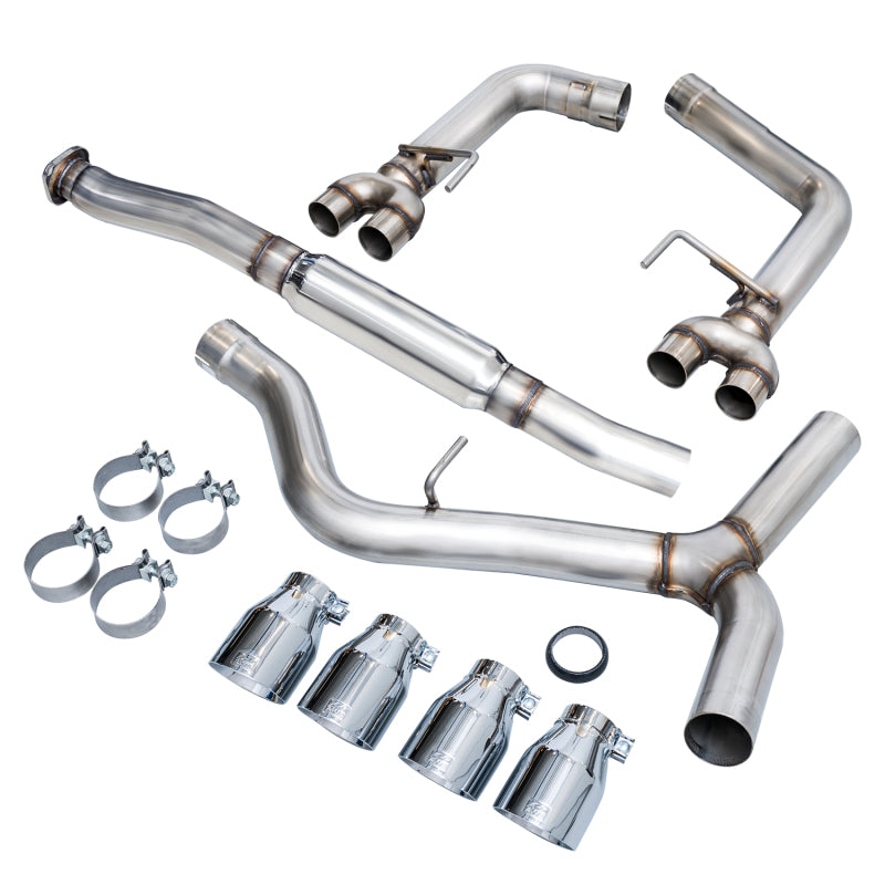AWE Tuning Subaru WRX/STI VA/GV Sedan Track Edition Exhaust - Chrome Silver Tips (102mm) - photo 3