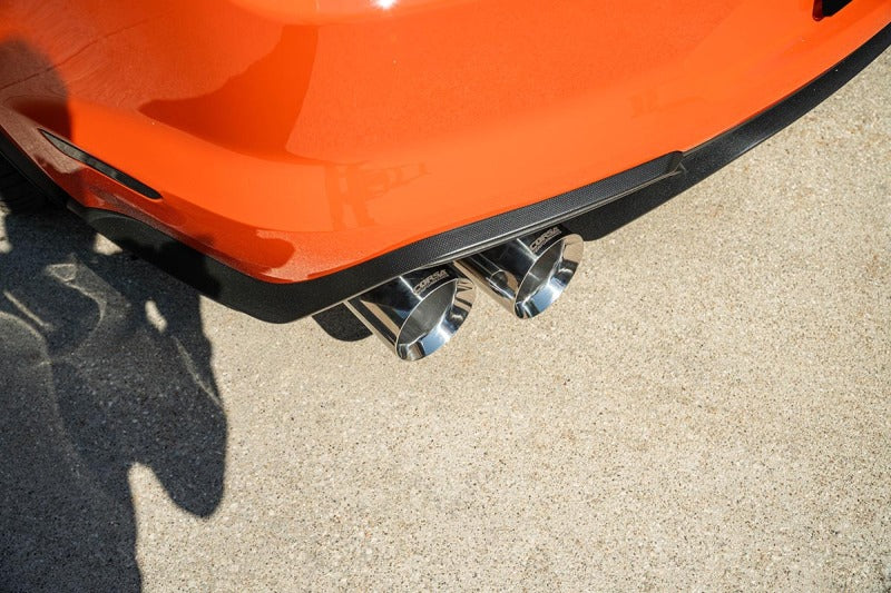 CORSA Performance 2020-2022 Ford Mustang GT500 3.0in Dual Rear Exit Cat-Back with Twin 5.0in Polished. Straight Cut Pro Tip