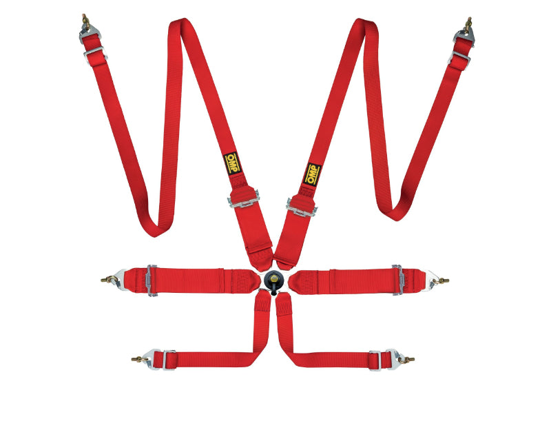 OMP First 3/2 Racing Harness Red (DA0-0204-B02-061)