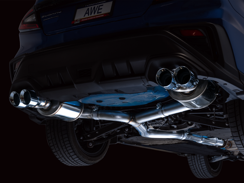AWE Tuning 2022+ VB Subaru WRX Touring Edition Exhaust - Chrome Silver Tips - photo 3