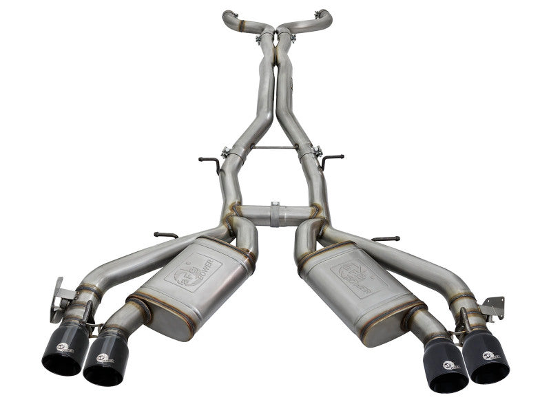 aFe MACH Force-Xp 3in 304 Stainless Steel Cat-Back Dual Exhaust with Black Tips 2016-2017 Chevrolet Camaro SS V8-6.2L - photo 2