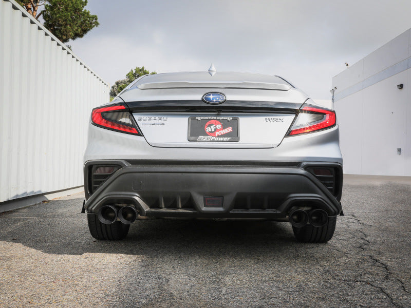 aFe POWER Takeda 3in to 2-1/2in 304 Stainless Steel Cat-Back Exhaust with Black Tips 2022-2023 Subaru WRX H4-2.4L - photo 4