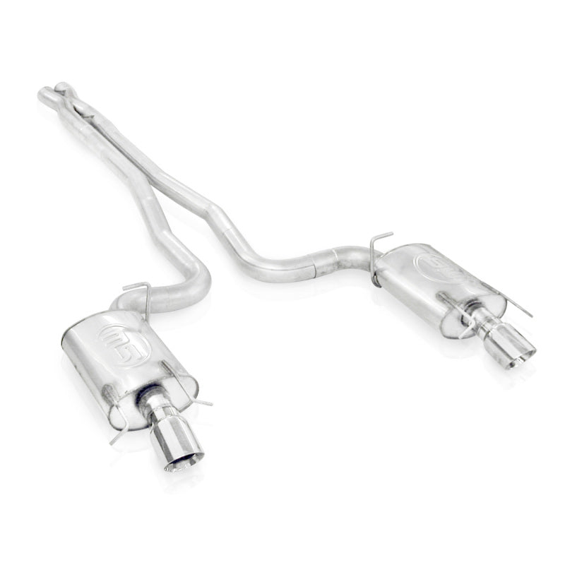 Stainless Works 2009-2015 Cadillac CTS-V Wagon 3in Cat-Back System X-Pipe Chambered Mufflers 4in Tips - photo 2