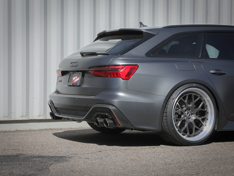 aFe 2020-2022 Audi RS6 Avant V8 4L MACH Force-Xp 3in to 2.5in 304 Stainless Steel Cat-Back Exhaust with Carbon Tip - photo 4