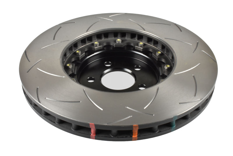 DBA Ford Mustang (S650) 5000 Series T3 Slotted 2-Piece Front Brake Rotor, Black Hat (DBA53848BLKS)