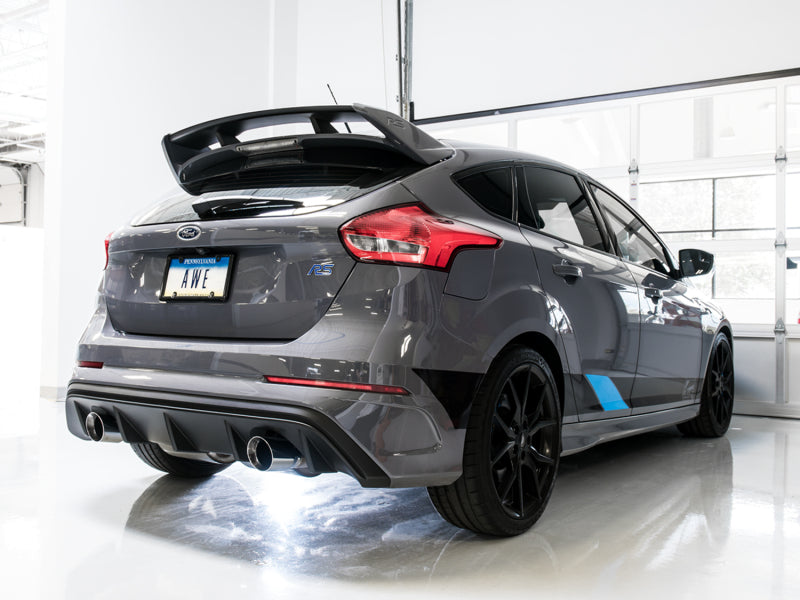 AWE Tuning Ford Focus RS SwitchPath Cat-Back Exhaust - Diamond Black Tips - photo 3