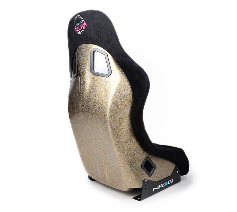 NRG FRP Bucket Seat ULTRA Edition (Black Alcantara/Gold Glitter Back)