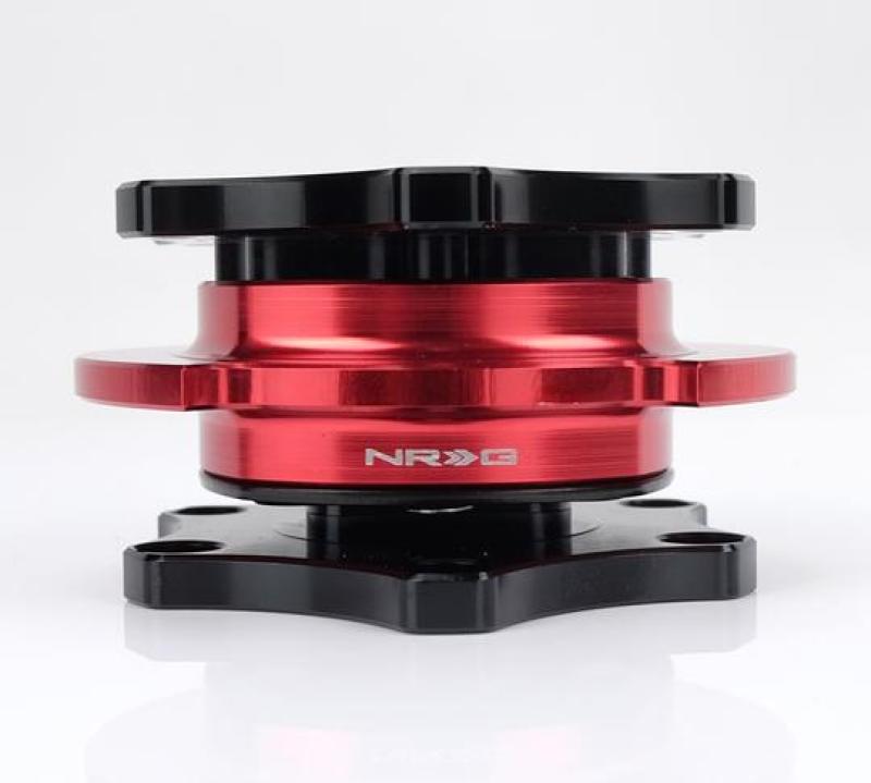 NRG Quick Release SFI SPEC 42.1 - Shiny Black Body / Red Shiny Ring (SRK-R200BK-RD)