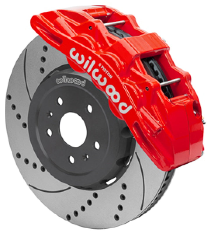 Wilwood 2020+ Chevrolet Corvette C8 SX6R Front Big Brake Kit (15in) - Red / Drilled & Slotted