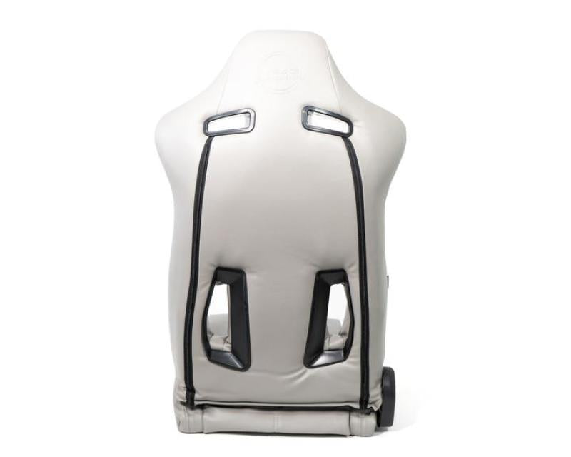 NRG Reclinable Sport Seats (Pair) The Arrow Grey Vinyl w/ Pressed NRG logo w/ Grey Stitch (RSC-810GY L/R)