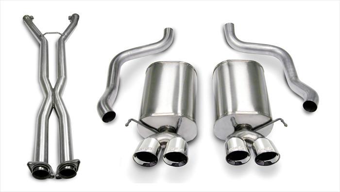 CORSA Performance 2006-2008 Chevrolet Corvette C6 (A/T) 2.5in Sport Cat-Back Exhaust - 3.5in Black Twin Tips - photo 4