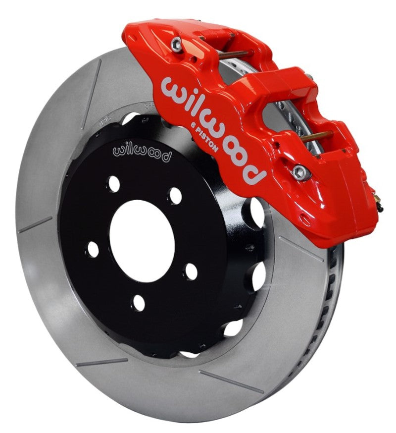 Wilwood 2016+ Chevrolet Camaro Aero6 Front Big Brake Kit (14in) - Red / Slotted
