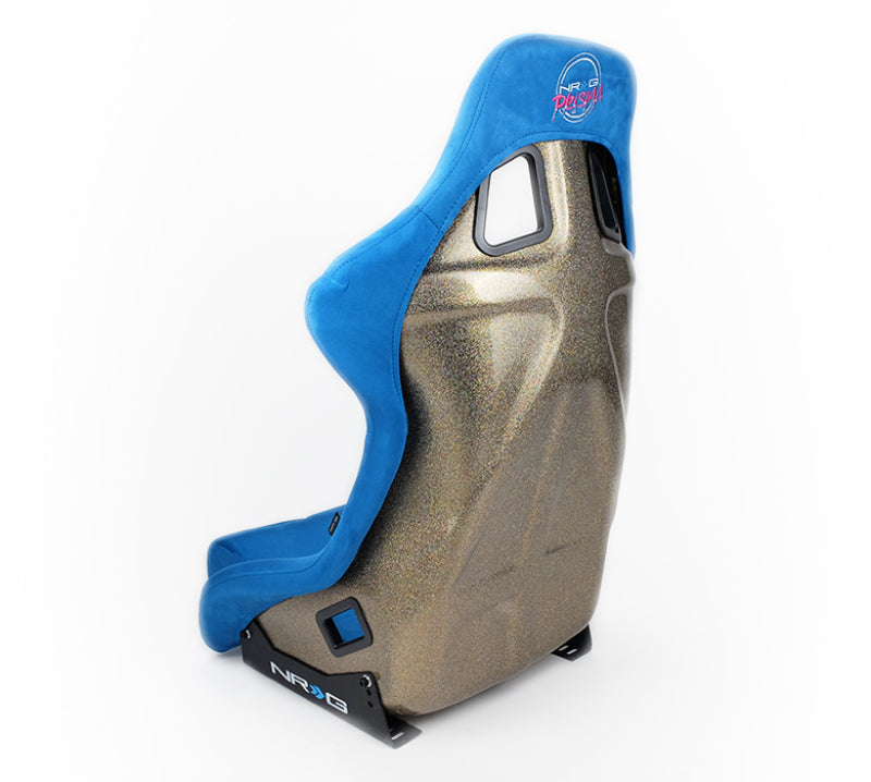 NRG FRP Bucket Seat ULTRA Edition - Large (Blue Alcantara/Gold Glitter Back) (FRP-302BL-ULTRA) - photo 6