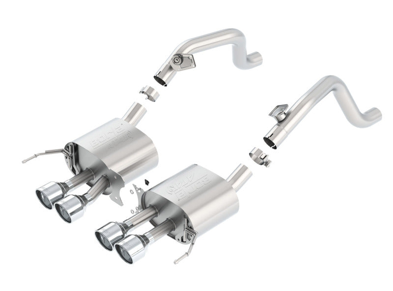 Borla 2014-2015 Chevrolet Corvette C7 without AFM without NPP Atak Rear Section Exhaust Quad Rd RL Tips