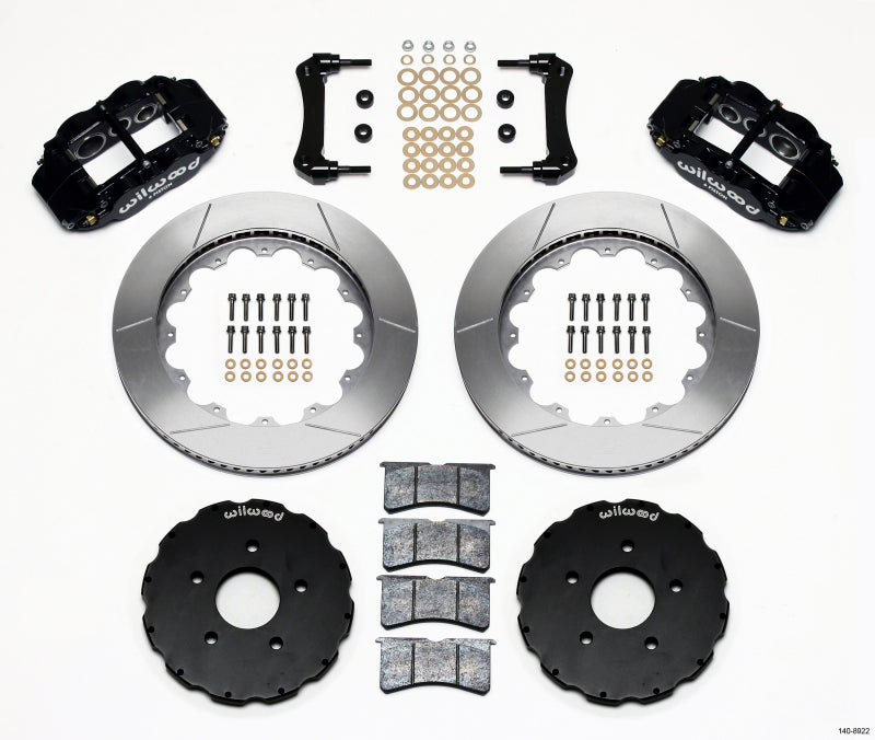 Wilwood 2005-2013 Chevrolet Corvette C6 Forged Narrow Superlite 6R Front Big Brake Kit (14in) - Black / Slotted