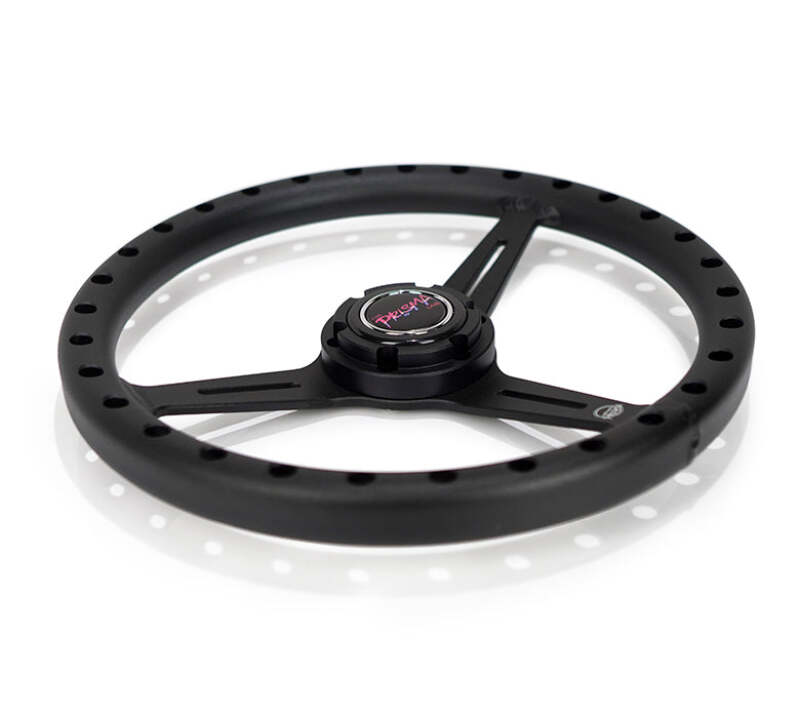 NRG Aluminum Steering Wheel 330mm - Extra Light - Ergonomic Grip - Anadized Black (RST-072-BK) - photo 3