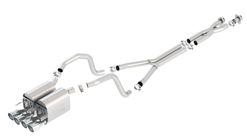 Borla 2005-2008 Chevrolet Corvette Coupe/Convertible 2dr 6.2L 8cyl AT/MT 6spd ATAK SS Cat-Back Exhaust - photo 2