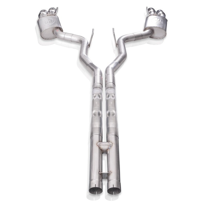 Stainless Works 2018+ Ford Mustang GT 3in Legend 304 Stainless Steel Cat-Back with H-Pipe Quad Polished Tips (No Valve) - photo 2