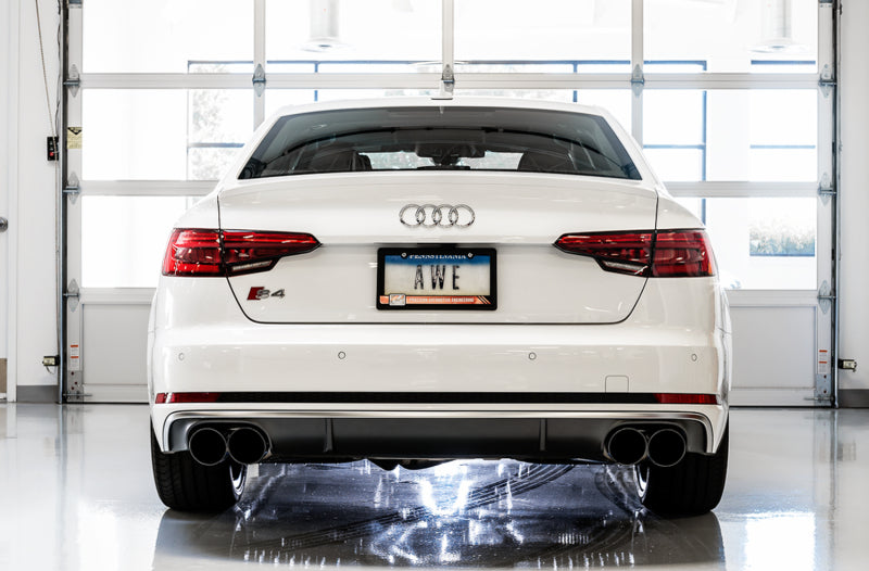 AWE Tuning Audi B9 S5 Sportback Touring Edition Exhaust - Non-Resonated (Black 102mm Tips) - photo 3