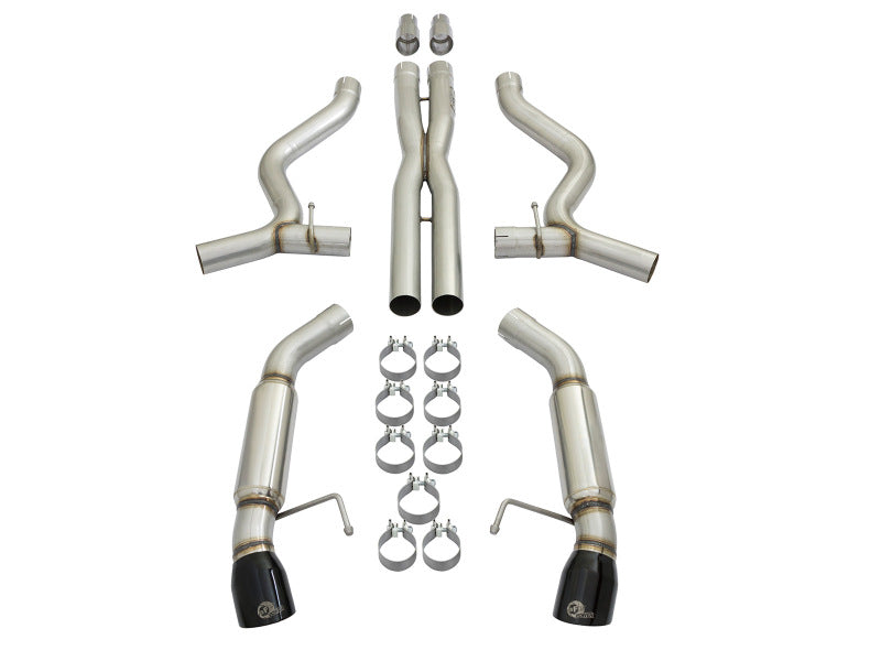 aFe MACH Force-Xp 3in 304 Stainless Steel Sport Tone Cat-Back with Black Tips 2015-2017 Ford Mustang V6-3.7L/V8-5.0L - photo 6
