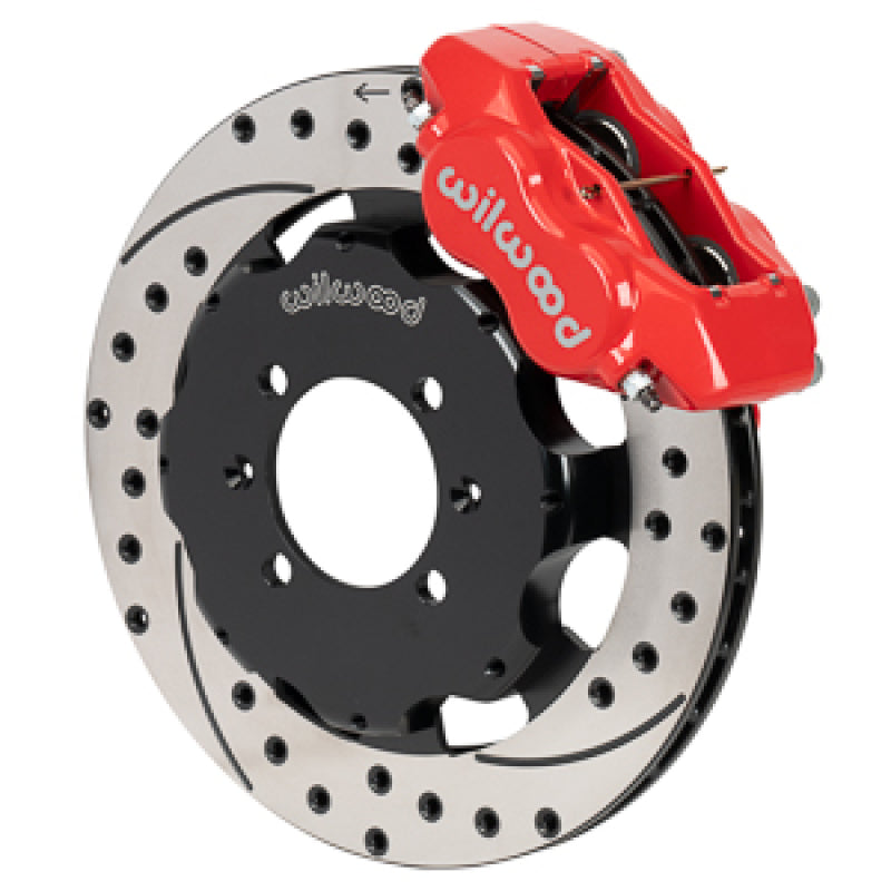Wilwood 2016+ Mazda MX-5 Miata ND Forged Dynalite Front Big Brake Kit (11.75in) - Red / Drilled & Slotted