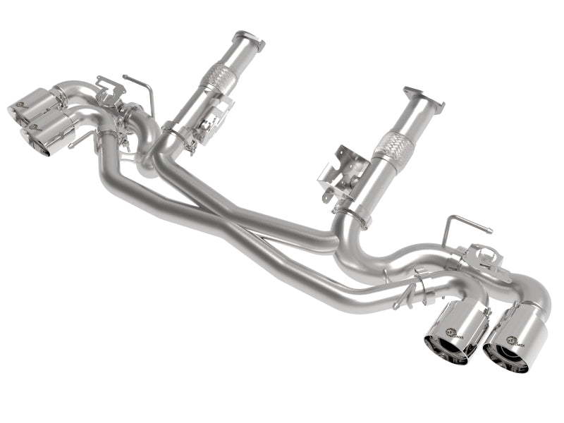 aFe MACH Force-Xp 304 Stainless Steel Cat-Back Exhaust Polished 2020 Chevrolet Corvette C8 - photo 2