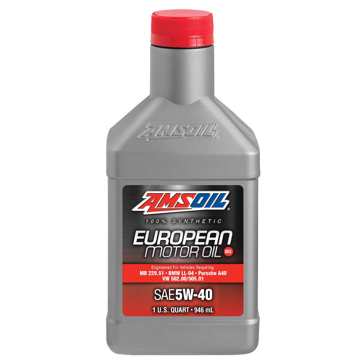 AMSOIL 5W-40 MS 100% Synthetic European Motor Oil, 1 Quart
