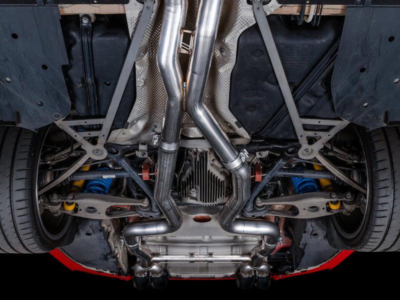 AWE Tuning BMW F8X M3/M4 Track Edition Cat-Back Exhaust - Chrome Silver Tips - photo 6