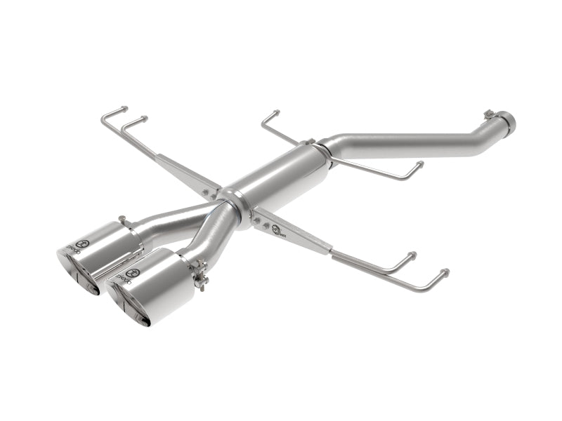 aFe Takeda 2.5in 304 Stainless Steel Axle-Back Exhaust System 2017-2019 Honda Civic Type R L4-2.0L - Polished Tip