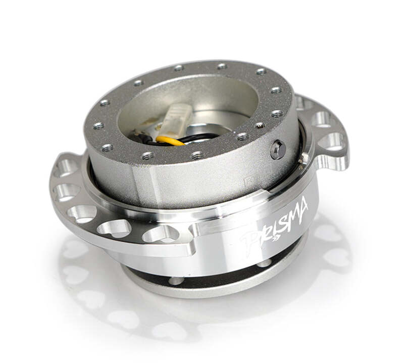 NRG Quick Release Kit - Silver Body/ Shiny Chrome Heart Cutout Ring (SRK-222SL-SL)