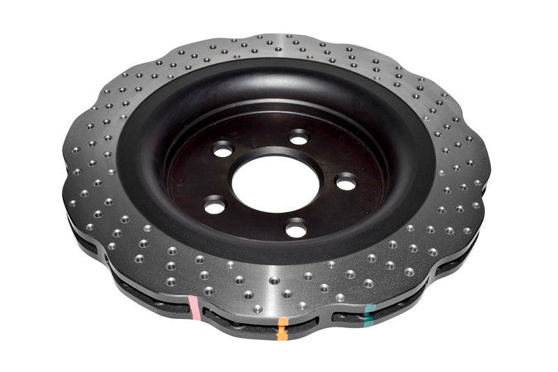 DBA Ford Mustang (S550) 4000 Series Wave XD Drilled & Dimpled Rear Brake Rotor (DBA42165WXD)