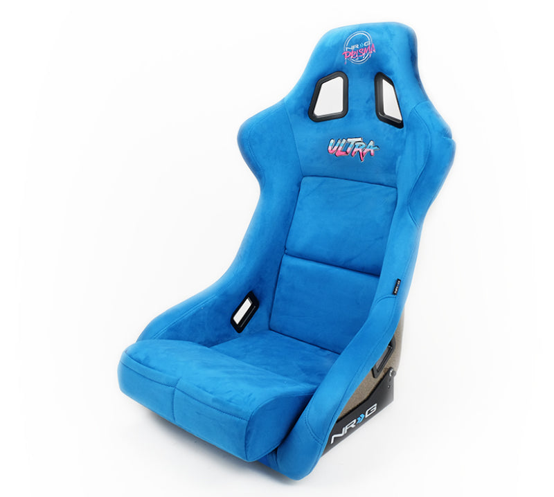 NRG FRP Bucket Seat ULTRA Edition - Large (Blue Alcantara/Gold Glitter Back) (FRP-302BL-ULTRA) - photo 8