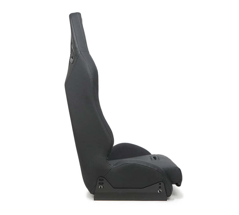 NRG Defender Water Resistant Steel Frame Suspension Seats Black w/ Black Trim & Yellow Embroidery (DF-100BK-S) - photo 2