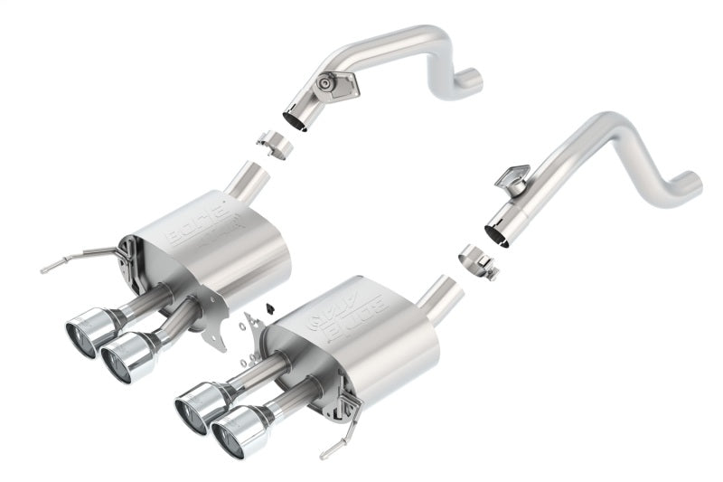 Borla 2014-2015 Chevrolet Corvette C7 without AFM without NPP Atak Rear Section Exhaust Quad Rd RL Tips - photo 2