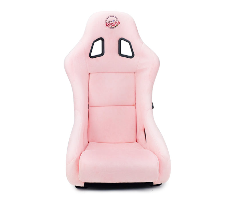 NRG FRP Bucket Seat Prisma Edition w/ Pearlized Back and Pink Alcantara
