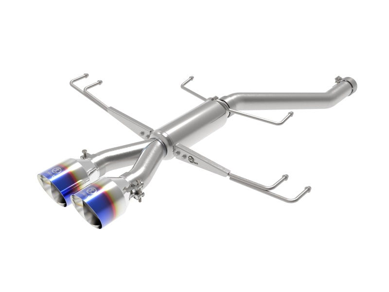 aFe Takeda 2.5in 304 Stainless Steel Axle-Back Exhaust System 2017-2019 Honda Civic Type R L4-2.0L - Blue Flame Tip