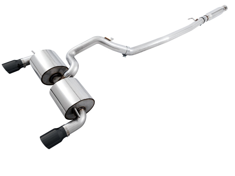 AWE Tuning Ford Focus RS Touring Edition Cat-Back Exhaust - Resonated - Diamond Black Tips - photo 2