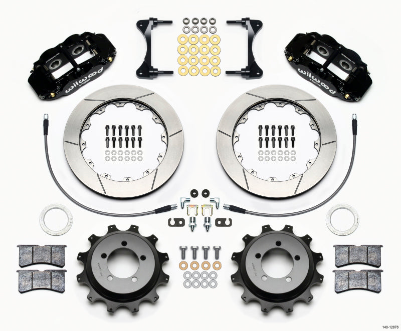 Wilwood 1999-2007 Subaru Impreza WRX Forged Narrow Superlite 4R Rear Big Brake Kit (12.88in) - Black / Slotted