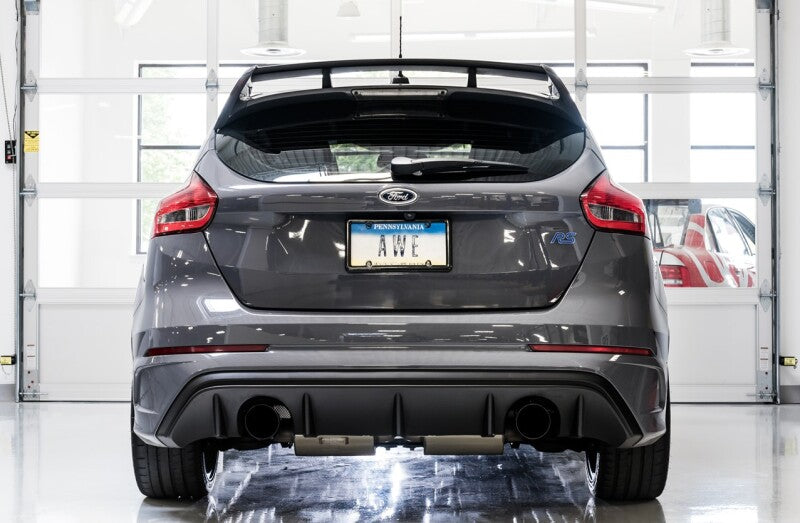 AWE Tuning Ford Focus RS Touring Edition Cat-Back Exhaust - Resonated - Diamond Black Tips - photo 4