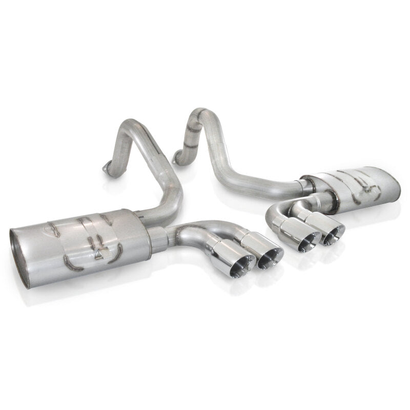 Stainless Works 1997-2004 Corvette C5 3in Axle-Back Quad 3-1/2in Slash-Cut Tips - photo 2