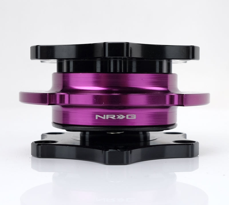 NRG Quick Release SFI SPEC 42.1 - Shiny Black Body / Shiny Purple Ring (SRK-R200BK-PP)