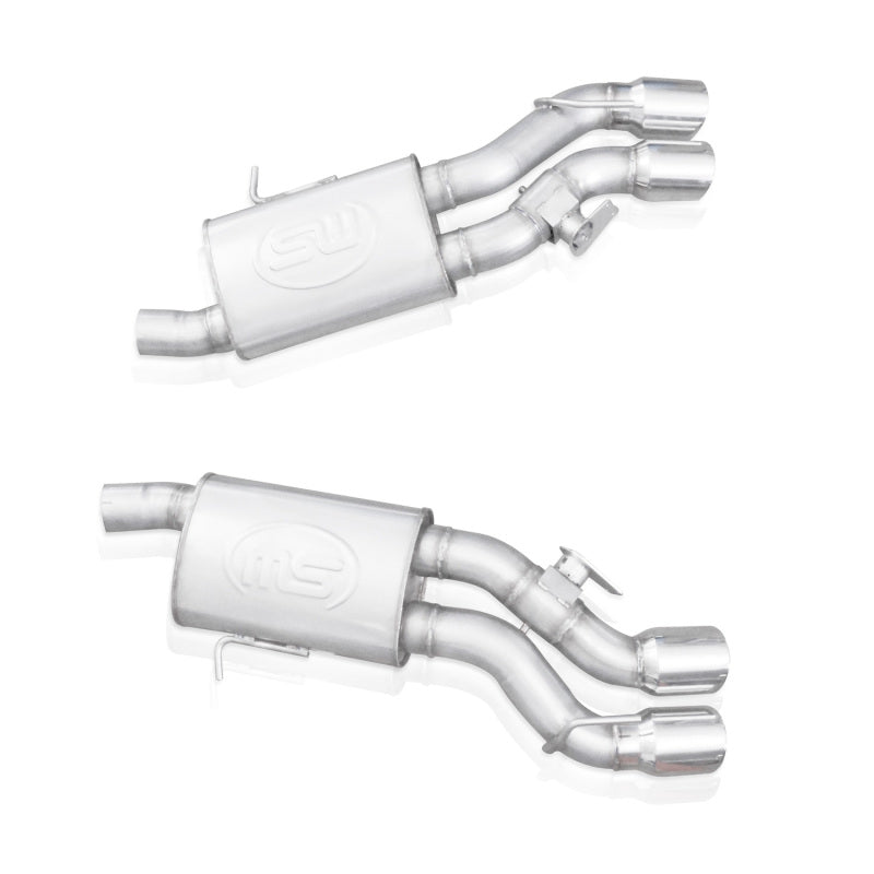 Stainless Works 2016-2018 Cadillac CTS-V Sedan Axle-Back System Dual-Mode Turbo Mufflers 4in Tips - photo 2