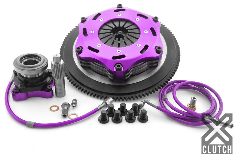 XCLUTCH 1997 Mitsubishi Lancer EVO IV 2.0L 7.25in Twin Solid Ceramic Clutch Kit