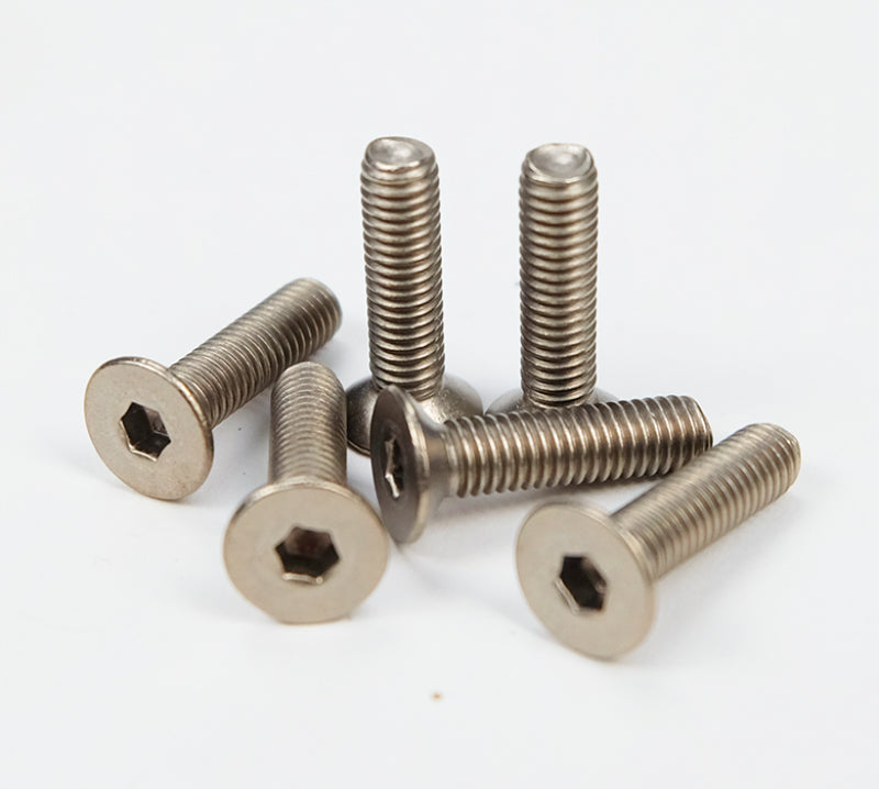 NRG Titanium Silver Steering Wheel Screw Kit Upgrade - Conical (SWS-100TI)