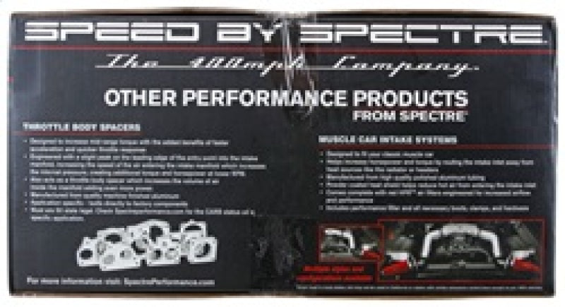 Spectre 2010-2012 Chevy Camaro V8-6.2L F/I Air Intake Kit - Clear Anodized w/Red Filter (spe9908) - photo 5