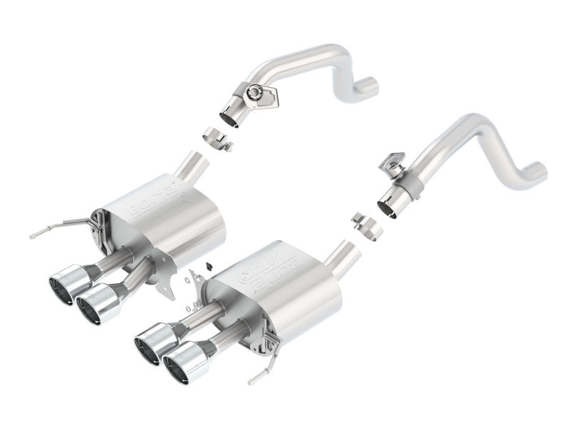 Borla 2014 Chevrolet Corvette C7 with AFM without NPP Atak Rear Section Exhaust Quad Rd Rl IC Tips