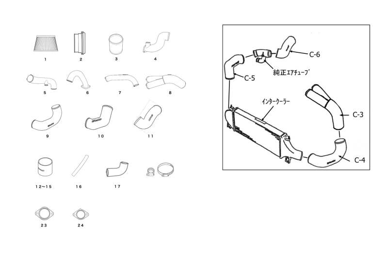 GReddy 1995-2002 Nissan Skyline GT-R BNR33/BNR34 Complete Suction Kit Eliminate Airflow Meters (gre11920265) - photo 4
